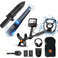 SUNPOW Professionelles unterirdisches Metalldetektor-Set für Erwachsene mit Pinpointer & Multifunktionsschaufel,25cm IP68 Spule,5 Modi, doppelt beleuchtetes LCD. Golddetektor Schatzsuche Strand Fluss