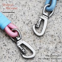 74mm Dog Leash Clip Hook Pets Locking Carabiner With Swivel Rotating Ring For Outdoor Pet Leash Hook DIY Macrame Accessories