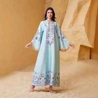 Muslim Women's Dresses Dubai Tassel Abaya 2026 Long Dress Robe Abaya Ramadan Dubai Luxury Islam Elegant Modest Wear Outfit