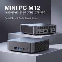 LENO M12 Mini PC Intel I3-6100U/I9-10980HK Windows 11 Pro Mini PC 32GB RAM DDR3 2048GB M.2 SSD 4K 3.6Ghz WiFi 6 Desktop Computer