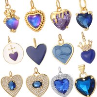 Cute Blue Zircon Charm Dijes Production Earring Designer Bracelet Necklace Pendant Jewelry Making Butterfly Resin Charm Amulet