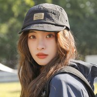 Japanese-style short-brim quick-drying baseball cap, retro five-panel workwear versatile soft-top hip-hop sun hat