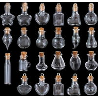 5Pcs/20Pcs/30Pcs Mini Glass Bottles With Cork Stopper DIY Vials Drifting Bottle Christmas Decor Multi Use Glass Containers