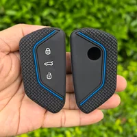 For VW Golf 8 ID-4 GTI 2023 For Seat Leon 2021 5f For Skoda Octavia A8 4 Kodiaq Silicone Car Key Cover Case Holder Accessories