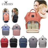 Lequeen-Sac à langer de grande capacité pour femme, sac à dos de voyage, sac d'allaitement pour les soins de bébé, mode