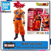In Stock 100% Original Bandai S.H.Figuarts Shf Super Saiyan God Red Son Goku Action Figure Toy Model Gift