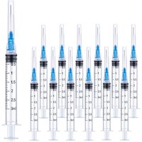 100PCS 3ml/cc Disposable Luer Lock Syringe With Needle 23G 1inch Sterile Individually Packed for Pet Farm Animal