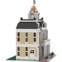 MOC City Hall Bricks USA Deluxe Main Street City Hall Architecture Building Blocks Model Assembly Toys Kids DIY Birthday Gifts