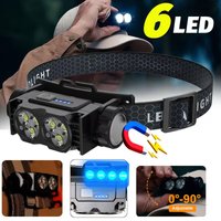 Multi-Functional Rechargeable LED Headlamp Magnetic Rotation Head Flashlight Outdoor Waterproof Fishing Headlight Led Head