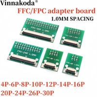 FPC FFC Flexible Cable Adapter Board 1.0mm Pitch Connector SMT to 2.54mm 4P/6P/8P/10P/12P/14P/16P/20P/24P/26P/30P