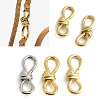 Women's Tote Bag Metal Twist Knot Spring Ring Lobster Buckle Shoulder Bag Shoes Clothes Knot Decoration Keychain