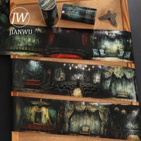 JIANWU 80mm*204mm Vintage Gothic Theatre Landscape Material Collage Scrapbooking Washi Tape Creative DIY Journal Stationery