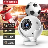 Magcubic HY320F 8K Projector 500Ansi Android 14 Wifi6 BT5.4 Voice Control Projector Creative Football Styling Movie Home Theater