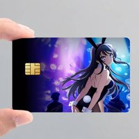 Rascal Does Not Dream Poster Credit Card Skin Stickers for Bank Access Protective Film Cover Sticker Surprise Gift