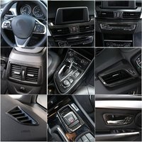 For BMW 2 Series F45 F46 2015-2018 Car Interior ABS Carbon Fiber Sticker Gear Shift Panel Cover Trim Accessories
