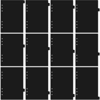 A5 12PCS Black Paper Index Divider 6 Holes For Binder Planner Notebook Stationery Notebook Paper Divider Accessories