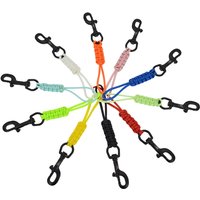 Anti-lost Safety Rope Snap Hook Clip with Braided Rope Lanyard Marine Grade Steel Scubas Diving Swival Bolts Snap Hook