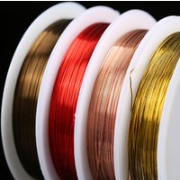 11Colors 0.3-0.4mm Copper Craft Wire Jewelry Beading Wire Thread Cord for Bracelet Necklaces Earring Jewelry Making Supplies