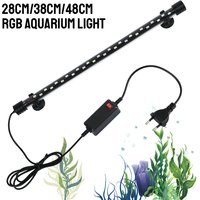 90~260V Aquarium Submersible Lamp RGB Fish Tank Aquatic Light Bar RGB Grow Led Underwater Decor Lighting 28-48 cm
