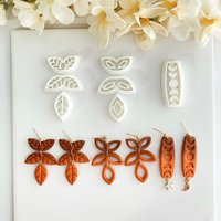 EMBOSSED VINE LEAVES Polymer Clay Cutter Set | Leaf Dangle Clay Cutters | Leaves Cutter | Clay Tools | Boho Fall Cutters | Autum