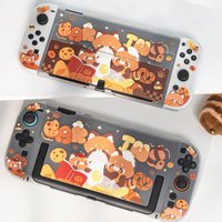 Cute Bear Protective Shell for Nintendo Switch 2/ Switch Oled Case Hard PC Cover NS Switch Console Anti-Scratch Shockproof Shell