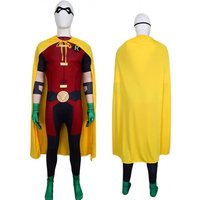 Teen Tim Drake Robin Damian Wayne BeastBoy Cosplay Costume Titans Bat Beast Boy Jumpsuit Zentai Halloween Costume For Kids Man X