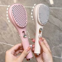 Selbstreinigende Haarbürste für Frauen, einziehbare Haarbürste, leicht zu reinigen, antistatische Massagebürste, rotierende Teleskopstruktur