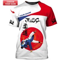Judo Fans 3D Print Funny T-shirt For Men Fitness Train Loose Round Neck T Shirts Japanese Jiu-Jitsu Fashion Trend Custom Tee