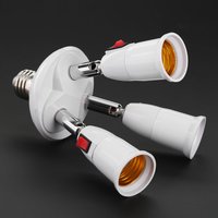 Led Light Base Conversion Lamphead Lamp Holder Socket E27 Splitter 3/4 Heads Lamp Base Adjustable LED Light Bulb Holder