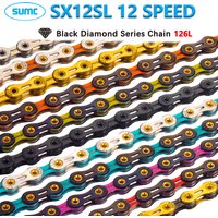 SUMC 12 Speed Bike Chain 12S MTB Mountain Road Bike chain Super Light Diamond titanium-plated chain 12V
