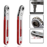 Two Way Ratchet Screwdriver Multifunctional Bidirectional Forward and Reverse Ratchet Screwdriver Elbow Flat Cross Slotted Tool