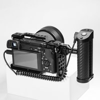 DSLR Camera Cage Side Handle Grip With Trigger Shutter Control Cable for Sony Canon Nikon Camera Carbon Fiber Top Hand Grip