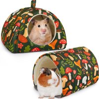 Guinea Pig Hideout Washable Guinea Pig Tunnel Set 2 Pack Guinea Pigs Toys Guinea Pigs Cage Accessories for Rabbit Guinea Pigs