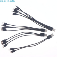 Hot!1/2Pcs 20cm USB To Type-c Splitter Adapter Cable 2/3/4/5 Port USB C Splitter Cable USB To Type C Multiple Charging Cable