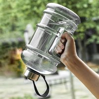 1Pcs New Gallon Bottle Water Bottle PETG Portable Sports Drink Bottle 2L Large Capacity With Handle Shaker Bottle