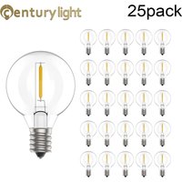 Vintage G40 Led String Light Replacement Bulb 1W Plastic Shatterproof Globe Mini Ball Lamp E12 Base 2200K PET Edison Light Bulbs