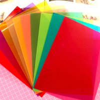 DUOFEN transparent PVC sheet clear color film A4 0.3mm home decoration DIY project material