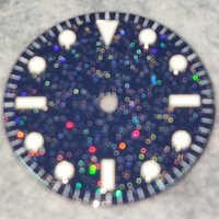 NH35 dial 28.5mm Starry Sky dial with blue glow and customizable text pattern suitable for NH35 movement dial watch accessories