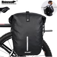 Rhinowalk Vélo Pannier Sac 20L Grande Capacité Étanche Arrière Rack Noir Voyage Vélo Sac À Bandoulière Sac À Dos Accessoires