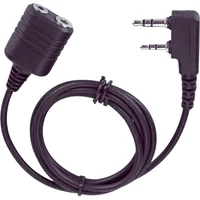 2Pin K Plug Microphone Headset Extension Cable Adapter 1 Meter 3.28ft for Kenwood Baofeng HAM Walkie Talkie ABS Extend Mic Cord