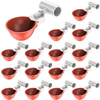 Chicken Waterer Cup Set Chicken Drinking Bowl Poultry Water Cup Automatic Chicken Waterer Cup Drinking Bowls Water Dispenser