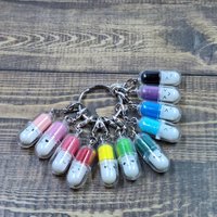 11pc Pill Badge Reel Charm Nurse Charm Badge Buddy Lanyard Charm Bracelet Shoe Phone CharmKeychain