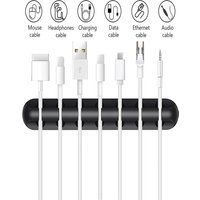 Cable Cord Wire Organizer Silicone USB Cable Winder Management Clips Self Adhesive for Mouse Keyboard Headset For iPhone Huawei
