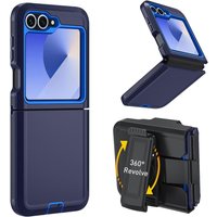 Military Grade Rugged Phone Case For Samsung Galaxy Z Flip 7 FE 6 5 4 Heavy Duty Shockproof Matte Hard Cover With Belt Clip