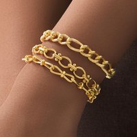 Chunky Bold Chain Bracelet For Women, 18K Gold Color PVD Plated Adjustable Bracelet Bangle, Waterproof Daily Jewelry