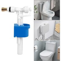 Toilet Fill Valve Brass Connector G3/8 G1/2 Leak Proof Side Entry Float Adjustable Flush Replacement Part for Bathroom Dorm