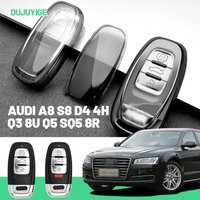 Clear TPU Car Key Case For Audi A8 S8 D4 4H Q3 8U Q5 SQ5 8R TT TTS TT RS 8J Key Fob Cover Protector Shell Auto Accessories