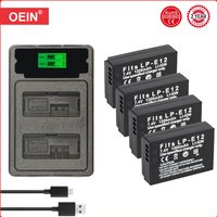 Camera Battery LP-E12 LPE12 LP E12 for Canon Rebel SL1 100D Kiss X7 EOS-M EOS M M2 EOS M10 M50 M100 1600mAh Digital Batteries
