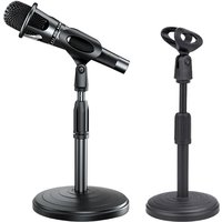 Table Microphone Stand Adjustable Lifting Microphone Shock Mount Disc Base Microphone Holder for Network Live Broadcast MKFZJ02