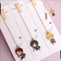 demon slayer peripheral alloy bookmark decoration school souvenir companion gift bookmarks for books anime school supplies